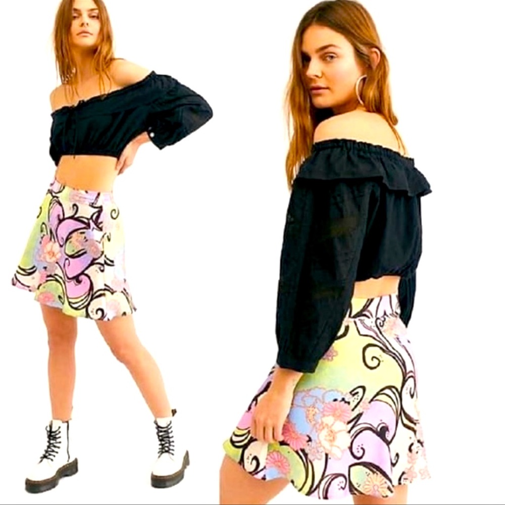 Free People Phoebe Miniskirt Sugar and Spice NWT